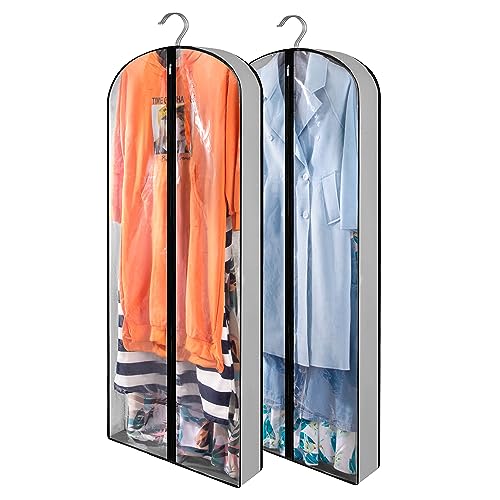 2 Pack Clothes Dress Covers with Zip