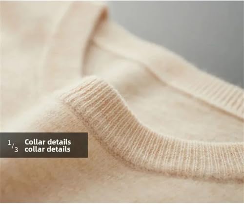 Mens Pullover Sweater Long Sleeve Crew Neck Casual Loose Comfortable Breathable Wool Sweater3