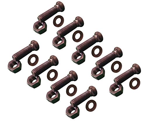 9 -Plow Bolt, Nut, washer Blades/Cutting Edge, 5/8-11x2 1/2 - Grade 8, Dome Head