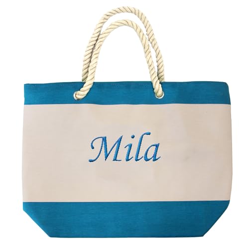 Bolso de playa personalizado con cremallera y bolsillos miniatura 1