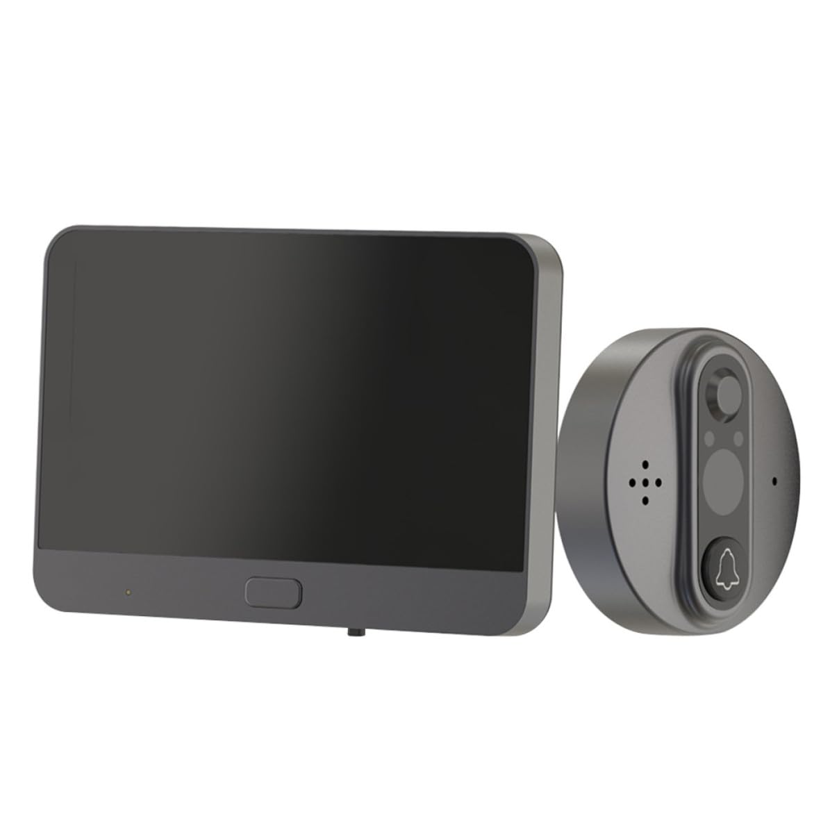 Anneome Sonnette Visuelle WiFi 720p avec Moniteur, Photo, Alarme Maison | 32g et 5000 Ma, Œil de Chat Électronique en Métal, Surveillance à Distance, pour Garçon et Filles et Seniors