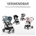 Hauck Universal Sitzauflage für Buggys, Kinderwagen, Fahrradanhänger, Baumwolle, Atmungsaktiv, Weich, Einfache Befestigung ,Sommer & Winter, Hellgrau