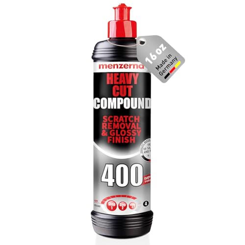 Image of menzerna Heavy Cut Compound 400 inch Car Polish I Heavy Cut, Medium Cut & Finish I Buffing & Polishing Compound for Scratch Repair I for Scratches, Swirls & Holograms I Silicone Free I 16oz