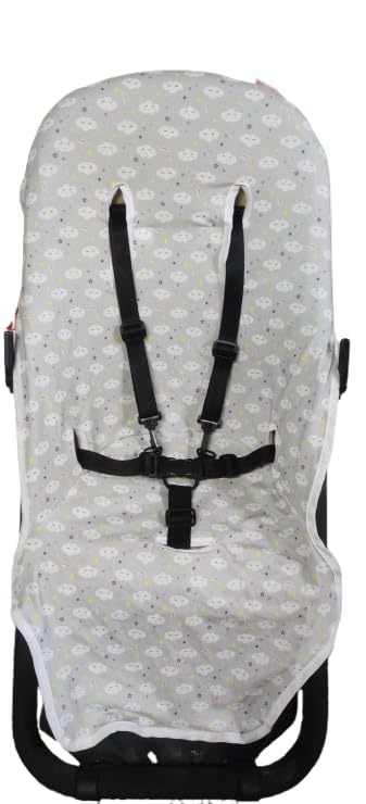 moon-bebe Funda fina de algodón compatible con silla de paseo Bugaboo cameleon 2 y 3 (gris)