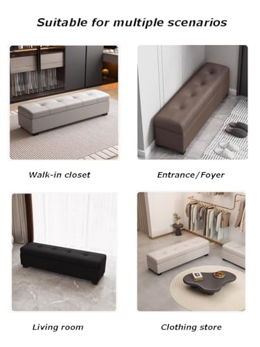 Banc de rangement coffre élégant pour organiser votre entrée avec style - 8