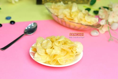 Image of Crunchy Salted Aloo Wafers| Panchhi Potato Snacks Namkeen | Agra Special | Indian Snacks Spicy tangy & Tasty Namkeen |(100gm) Pack of 1