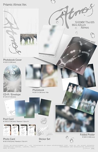 Álbum de fotos Atmos de SHINee [Versión PrIsmIc Atmos] + Beneficios de preorden + Obsequios gratuitos inspirados en ídolos miniatura 2