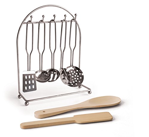 Children's 8 Pc Stainless Steel Kitchen Utensil Play Set