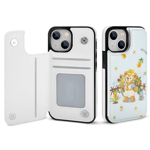 iPhone15 Pro用ケース 手帳型 ダッフィーフレンズ 【全機種対応】 アイフォン15 Pro用ケース スマホケース 財布型 PUレザー おしゃれ 背面カード収納 スタンド機能 携帯カバー 耐衝撃