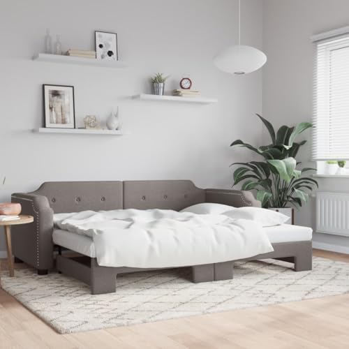 Vetnasa Sofá Cama Nido Tela Gris Taupe 80x200 cm Mobiliario, Camas y Accesorios, Camas y somieres Gris Topo 39,55 KG