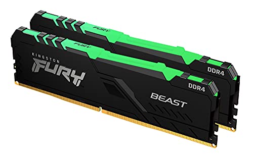 FURY Beast RGB 16GB (2x8GB) 3733MT/s DDR4 CL19 Memoria Gaming Kit per Computer Fissi Kit da 2 KF437C19BBAK2/16 - RAM - Immagine 8