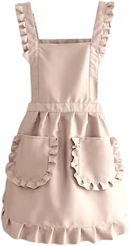 Amazon.co.jp: エプロン 女性用 フリル h型 フリル レディース