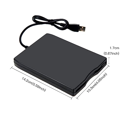 Image of YEY USB 3.5-inch Floppy Disk Reader - External 1.44 MB Portable FDD for PC, Plug and Play Compatible with Windows 11 /10 /8 /7 /XP Laptop