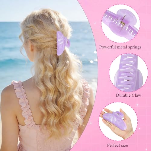 8 Pinzas grandes acrílicas para cabello mujeres miniatura 3