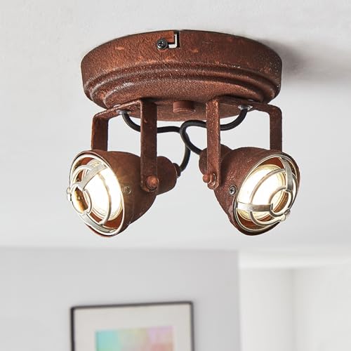 Lightbox rustikaler Decken Strahler - Spotrondell mit schwenkbaren Köpfen...