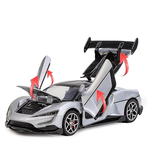 Modelo de coche BYD YANGWANG U9 1:32 plata miniatura 5