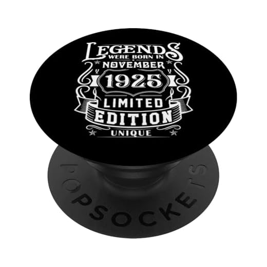 Cumpleaños Noviembre 1925 Edición Limitada Regalo Vintage PopSockets PopGrip Intercambiable