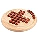 TOYANDONA 1 Ensemble de en Bois Classique Jeux de Plateau Solitaire Europe Conseil Jeu Unique Échecs Peg Cognitive Conseil Ronde Jouets Adulte Classique Jouets Éducatifs