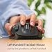 ELECOM EX-G Left Handed Trackball Mouse, 2.4 GHz USB Wireless, Ergonomic, Thumb Control, Tracking Roller Ball, 6 Programmable Buttons, Tilt Scroll