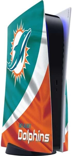 Skinit Decal Gaming Skin Compatible with PS5 Console - Officially Licensed NFL Miami Dolphins Design