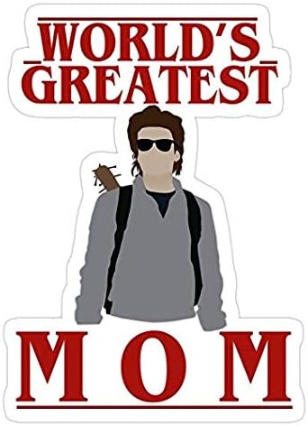 Steve Harrington - World's Greatest mom, Stranger Things Decal Sticker - Sticker Graphic - Auto, Wall, Laptop, Cell, Truck Sticker for Windows, Cars, Trucks