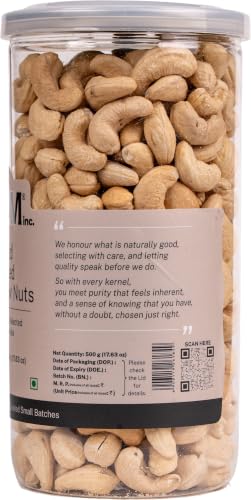 Image of Lagom Roasted Unsalted Cashew Nuts 1 kg | Dry Roasted Kaju | Small Batch, Crunchy & Buttery | No Preservatives | Vegan, Gluten Free, Non-GMO