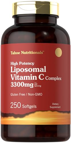 Tahoe Nutritionals Liposomal Vitamin C Complex | 3300mg | 250 Softgels | High Potency | Non-GMO Gluten Free Supplement
