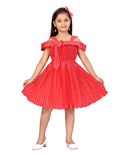 Image of Aarika Girl's Silk Fit and Flare Knee-Length Special Occasion Dress