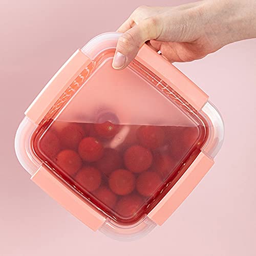 Scatole per il pranzo, scatole per l'imballaggio degli alimenti, contenitori per alimenti Scatola per conservare il frigorifero in plastica con cestello di scarico per la famiglia, può essere utiliz