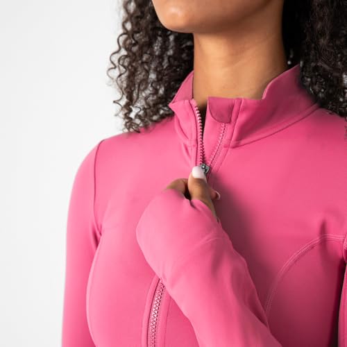Image of YITTY Active Women's Ultraluxe Full Zip Jacket, Athleisure, 4-Way-Stretch, Thumbholes