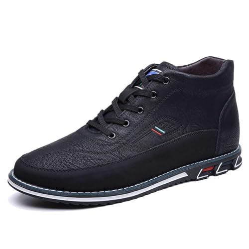 Image of Men's Casual Dress Boots Motorcycle Boots Plus Size Ankle Boots Lace Up Fashion Leather Boots Business Wedding Party Shoes