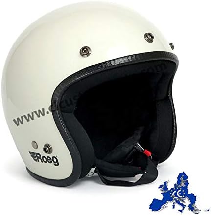 Casco Jet Roeg Helmet Fog White Bianco Lucido Omologato ECE Biker Custom  Taglia XS : Amazon.it: Auto e Moto