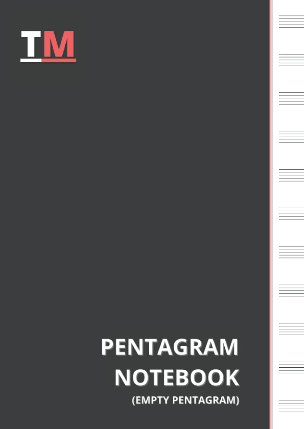 Pentagram Notebook: Empty Pentagram - Small format of 106 pages - 11 Staves for Page