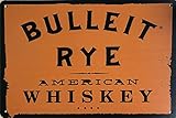 UNBARD Metal Tin Signs Vintage BULLEIT Whiskey Wall Decoration 8x12 Inch Tin Sign Retro Decoration Sign Home Bar