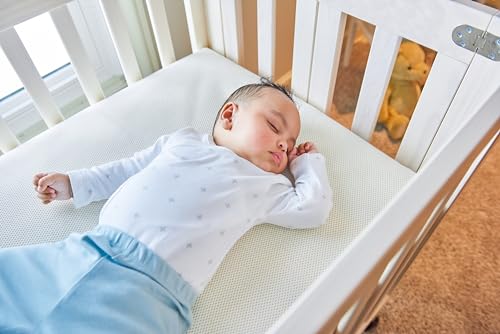Image of Naturepedic Organic Mini Crib Mattress - Breathable & Lightweight Infant & Toddler Mattress - Waterproof Baby Bed Mattress for Crib - Non-Toxic Mattress for Baby and Toddler Bed - 23.5 inch x 37.5 inch x 3 inch