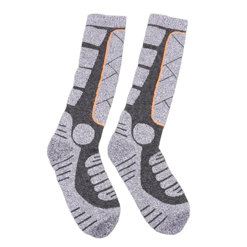 PACKOVE 1pair Sports Ski Socks for Men Women Thermal Compression Hiking Stockings Comfortable Breathable Tube Design for Skiing Snowboarding Climbing and Outdoor Activities