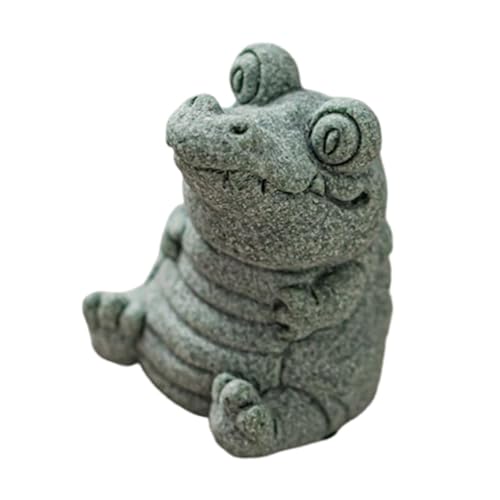Ornement de bureau crocodile et figurine décorative pour salon de thé