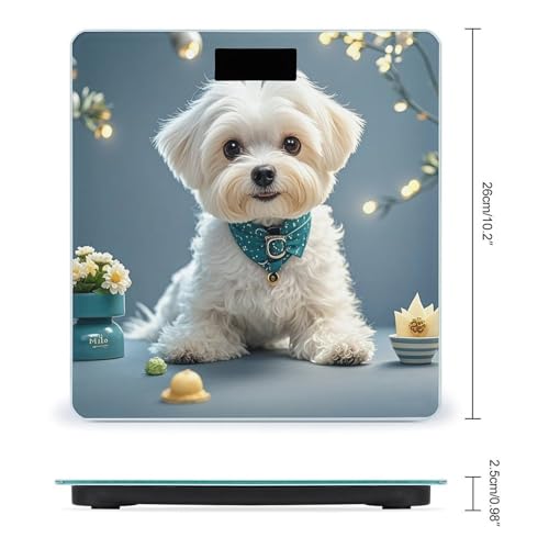Báscula digital de baño Lovely Maltese Dog, 400 lb miniatura 2