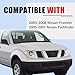 Headlights Assembly Compatible with Nissan 2005 2006 2007 2008 Frontier Head Lights Replacement for 2005-2007 Pathfinder Halogen Headlamp, Pair Chrome CLear Lens, Driver and Passenger Side