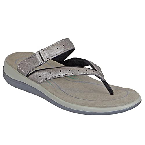 Arch Support Toe Post Flip Flops for Women, Ideal for Heel and Foot Pain Relief. Therapeutic Design with Arch Support, Arch Booster, Cushioning Ergonomic Sole & Extended Widths – Gaya by Orthofeet