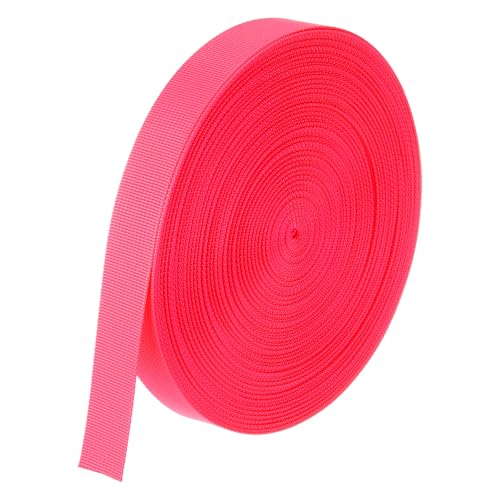 Sangle en nylon solide de 1,1 mm d'épaisseur rose rouge pour sangles de sac à dos