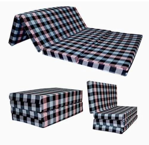 SILIPZED Dual Sided Reversible Single Bed 4 Foldable Mattress Travelling Picnic Lightweight EP Form and portebal (72�36�2) Single Bed