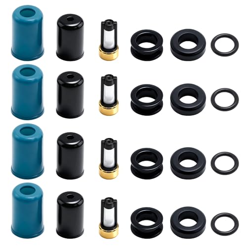 GMAPATS 4 Sets Fuel Injector O-Ring Seal Kit, Replacement for Toyota Pickup 4Runner 1984-1995 2.4L Engine 22RE 1984-1995