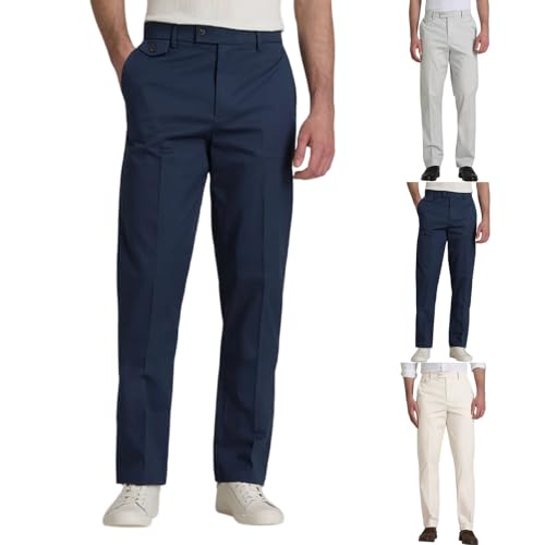 Pantalon de costume pour homme coupe droite d'affaires chino stretch