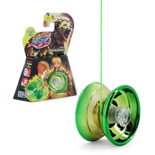 Flaring Yo Cub Roaring Responsive Yo-Yo Toy with String for Kids Durable Design with Auto Return Mechanism for Kids and Beginners Smooth Spin Handheld Skill Toy- Ages 3+ Green