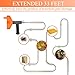 33 Feet Drain Snake Auger, Plumbing Snake Drain Hair Clog Removal Tool, Sink Unclogger Drain, Heavy Duty Toilet Snake Auger, Cleaner Tool for Bathroom Kitchen Tub Shower Drain Clog Remover with Gloves