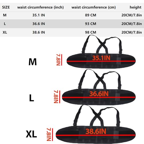 Elfzoen Back Brace for Men Lower Back - Length 35.1