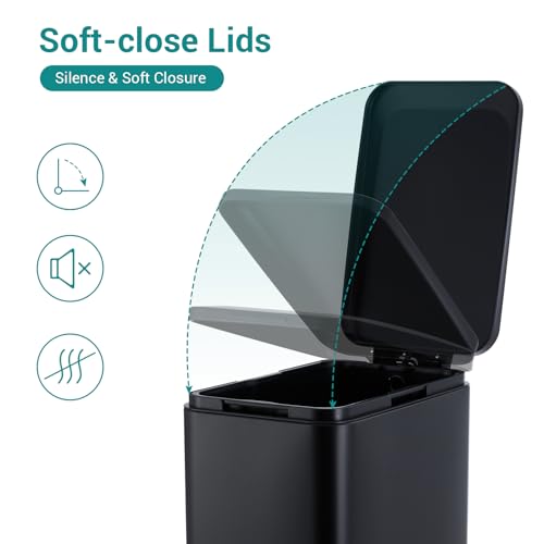 Caneca de Basura Rectangular 50L Acero Inoxidable miniatura 3