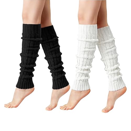 Image of 2 Pcs Leg Warmers Y2k, Leg Warmers, Y2k Accessories, Cute Kawaii Cream Legwarmers for Women Winter