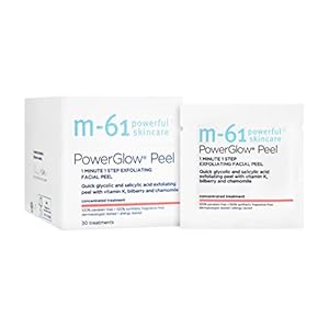 m-61 PowerGlow Peel | Exfoliating Facial Peel With Glycolic, Salicylic Acid. 1 Minute, 1 Step – 30 Treatments